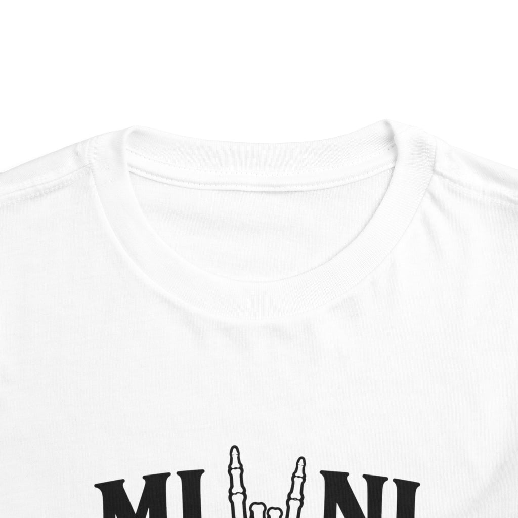 Toddler Tee – 'Mini Rock' Skull Hand Graphic Short Sleeve Shirt