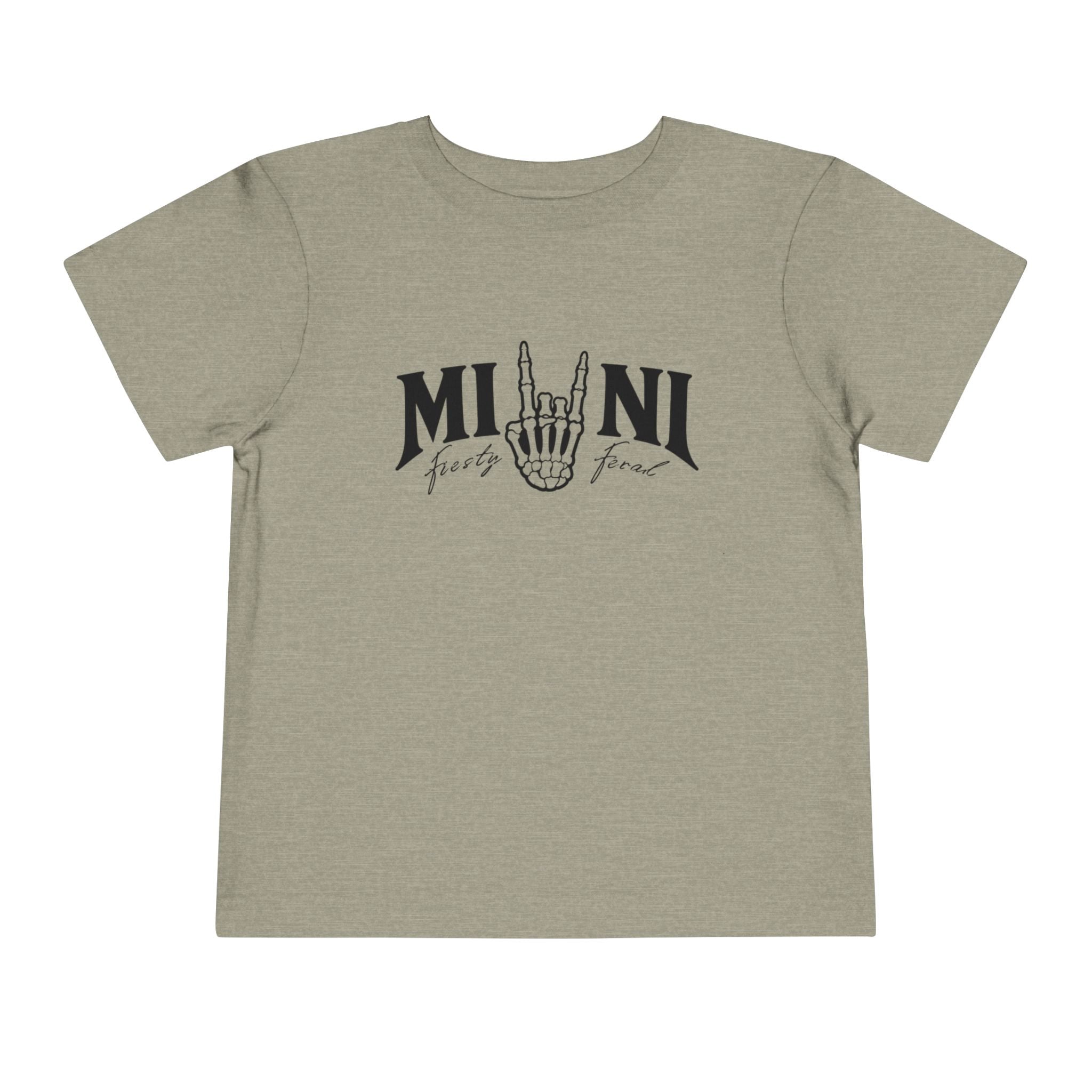 Toddler Tee – 'Mini Rock' Skull Hand Graphic Short Sleeve Shirt