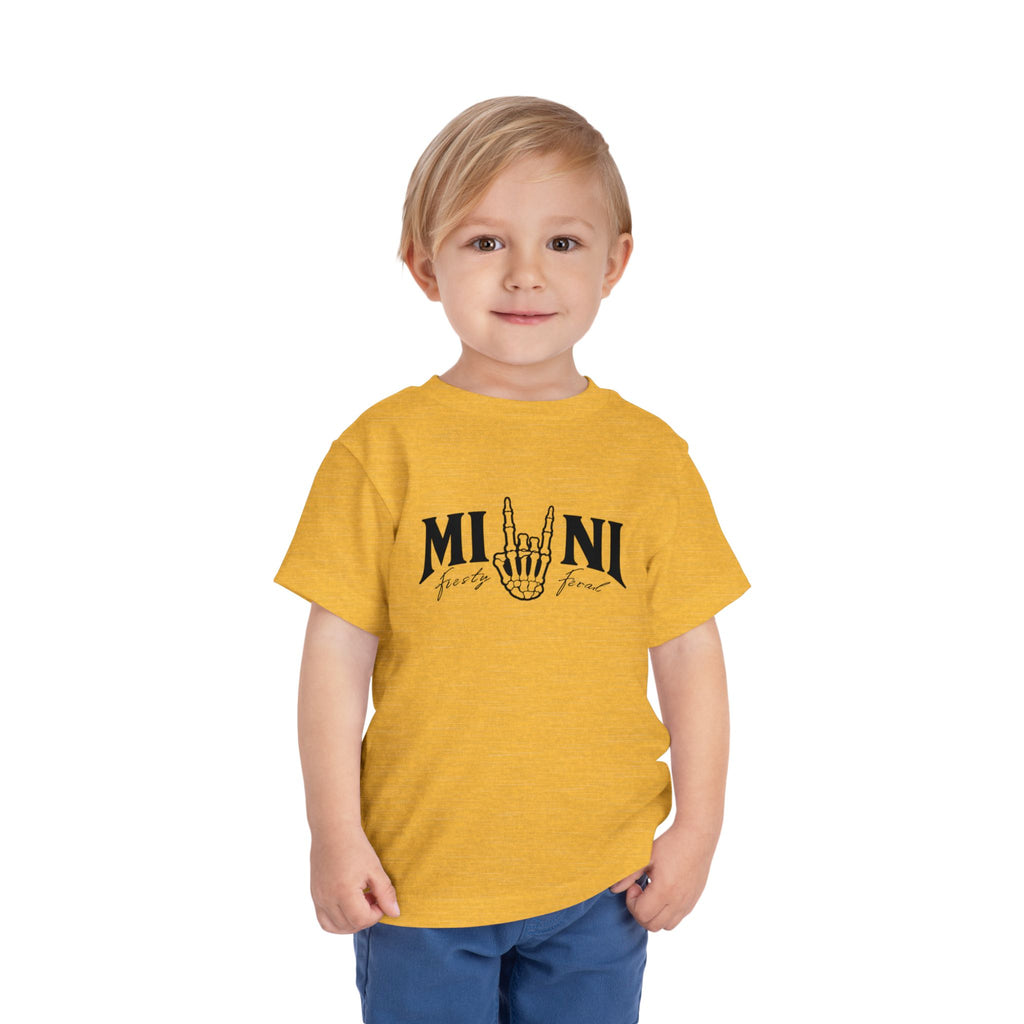 Toddler Tee – 'Mini Rock' Skull Hand Graphic Short Sleeve Shirt