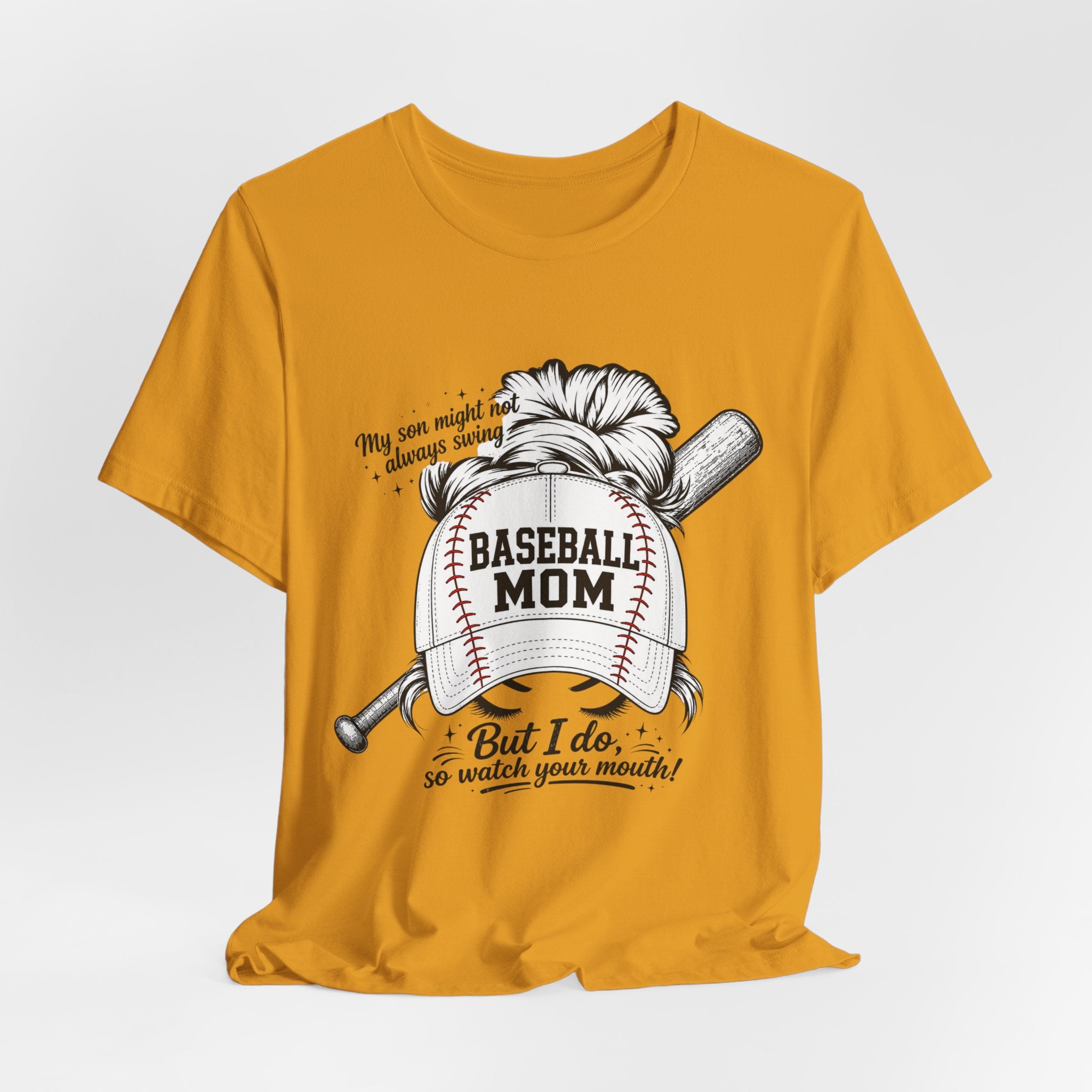 Baseball Mom T‑Shirt — 'Baseball Mom' Graphic Tee with Back Name & Num – Michael Reign Co