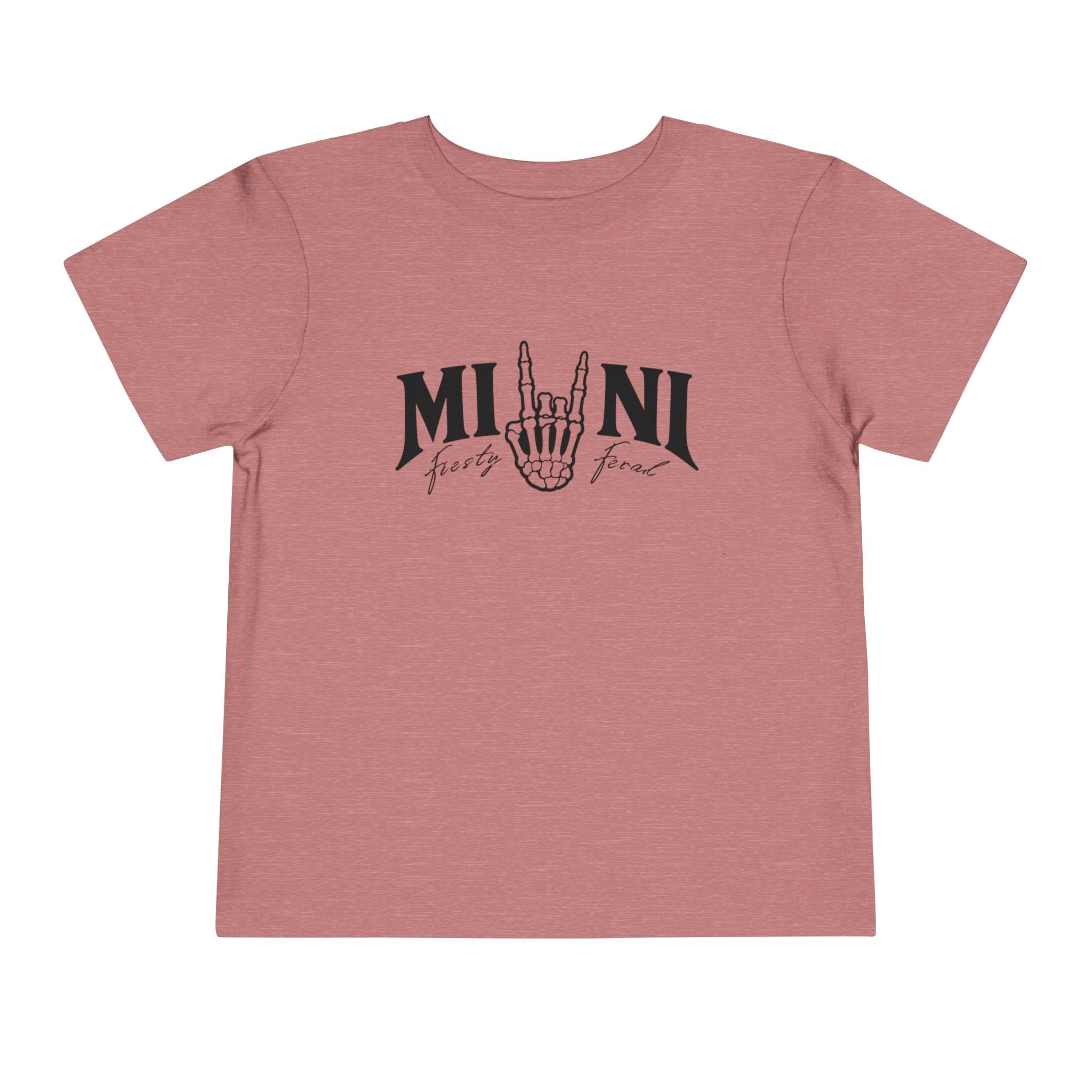 Toddler Tee – 'Mini Rock' Skull Hand Graphic Short Sleeve Shirt