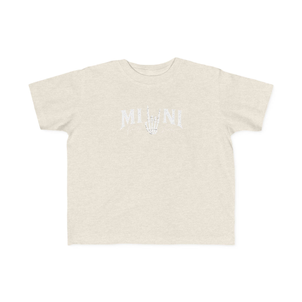 Mini Rocker Toddler Tee — "Mini" with Hand Sign Graphic