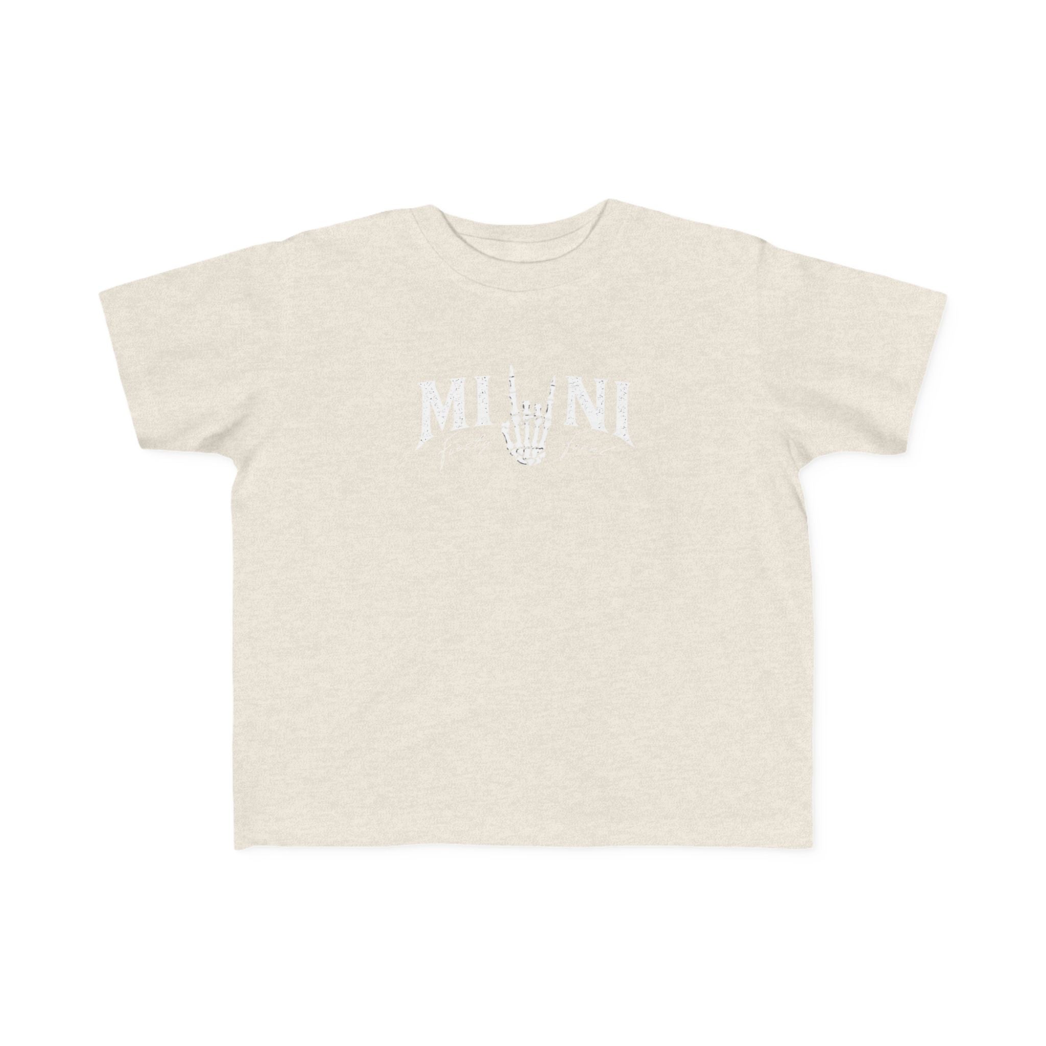 Mini Rocker Toddler Tee — "Mini" with Hand Sign Graphic