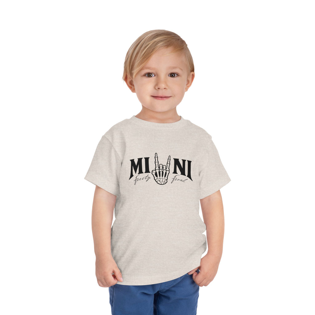 Toddler Tee – 'Mini Rock' Skull Hand Graphic Short Sleeve Shirt