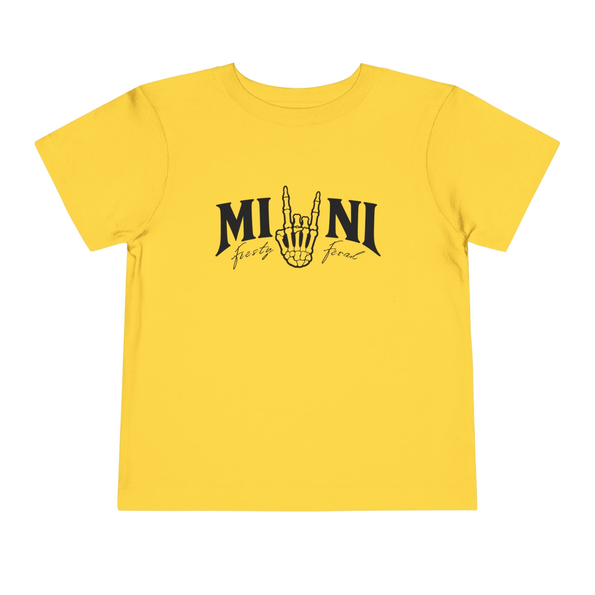 Toddler Tee – 'Mini Rock' Skull Hand Graphic Short Sleeve Shirt