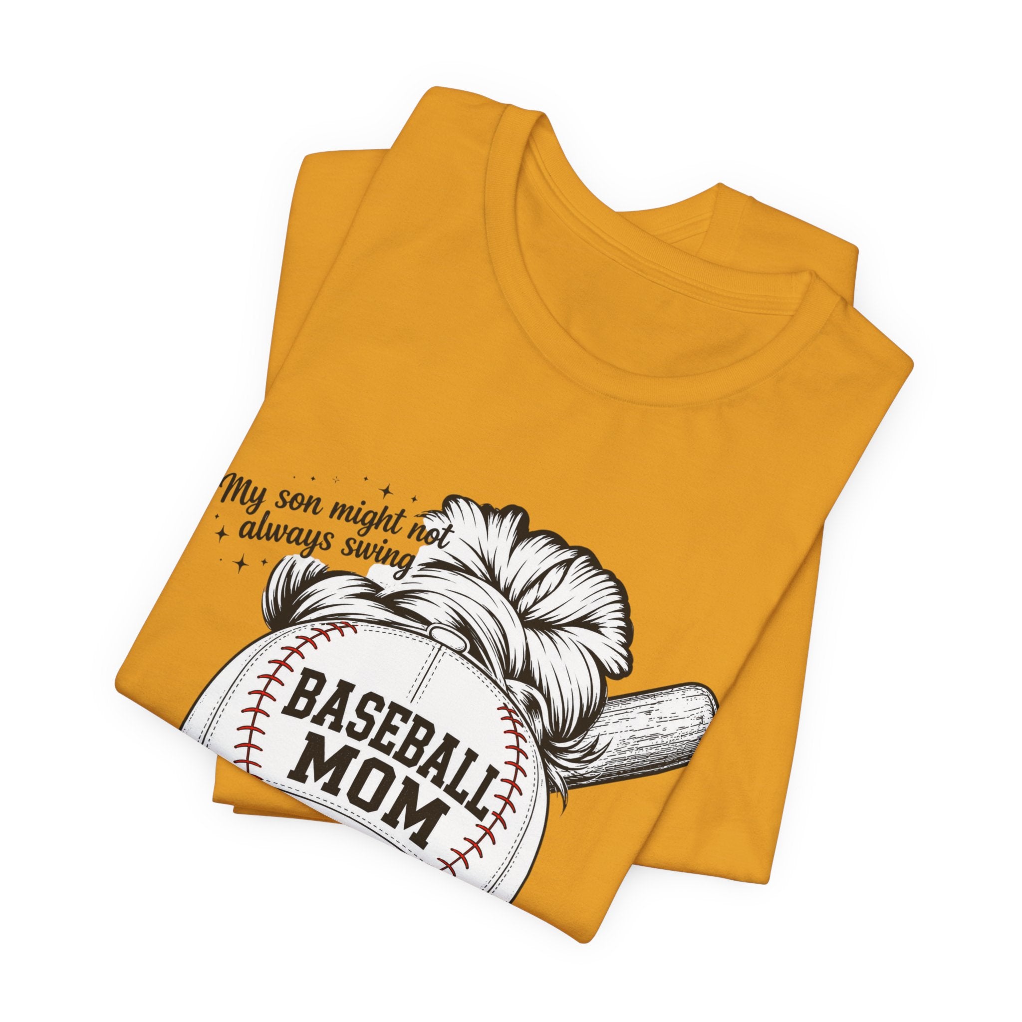 Baseball Mom T‑Shirt — 'Baseball Mom' Graphic Tee with Back Name & Number