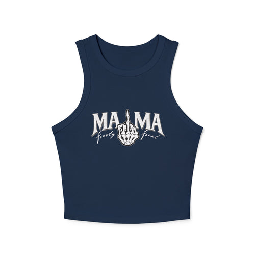 Mama F***ing Fierce Racer Tank — Women's Edgy Graphic Crop Top