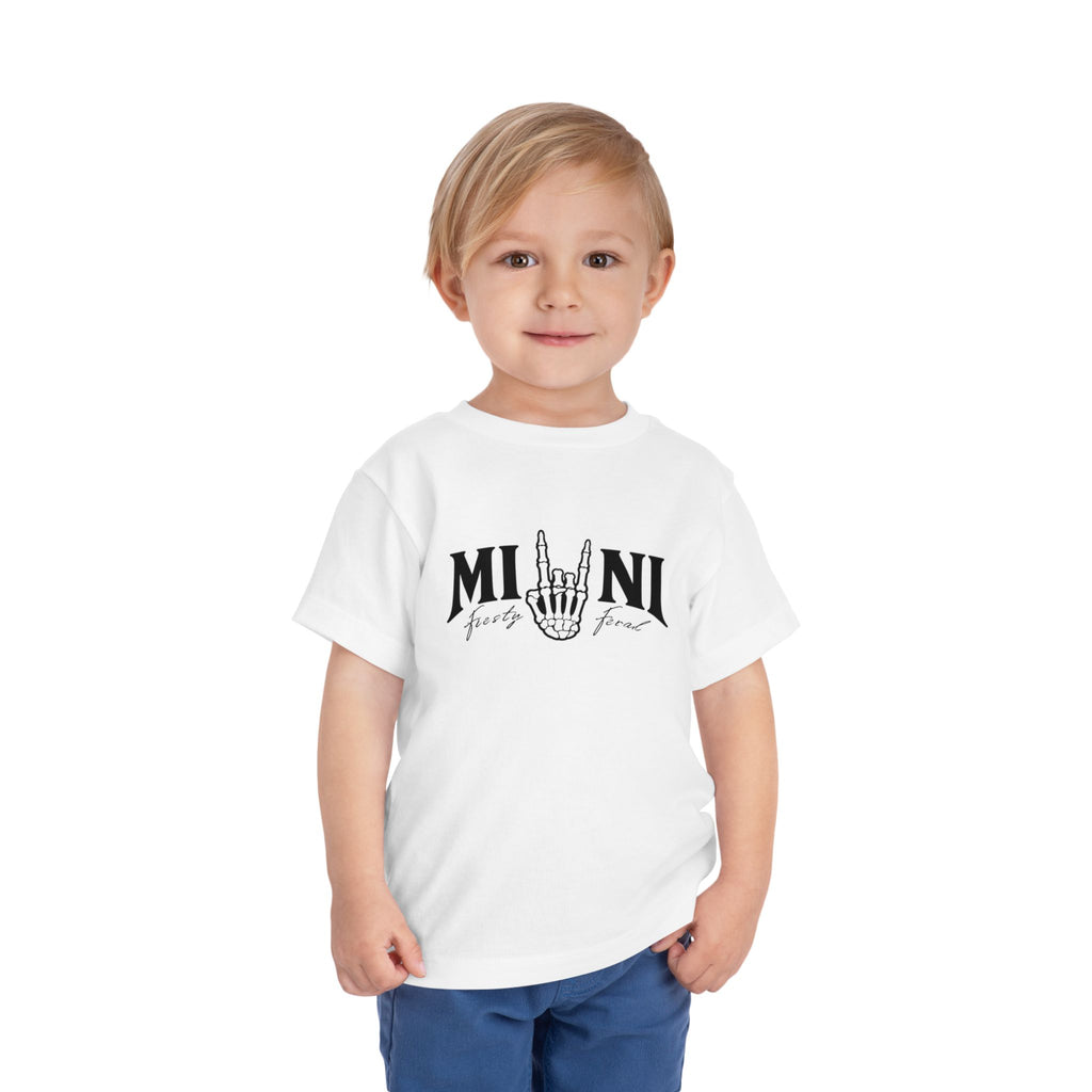 Toddler Tee – 'Mini Rock' Skull Hand Graphic Short Sleeve Shirt