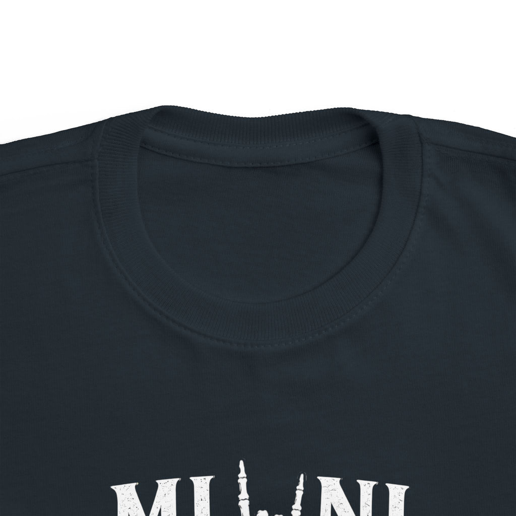 Mini Rocker Toddler Tee — "Mini" with Hand Sign Graphic