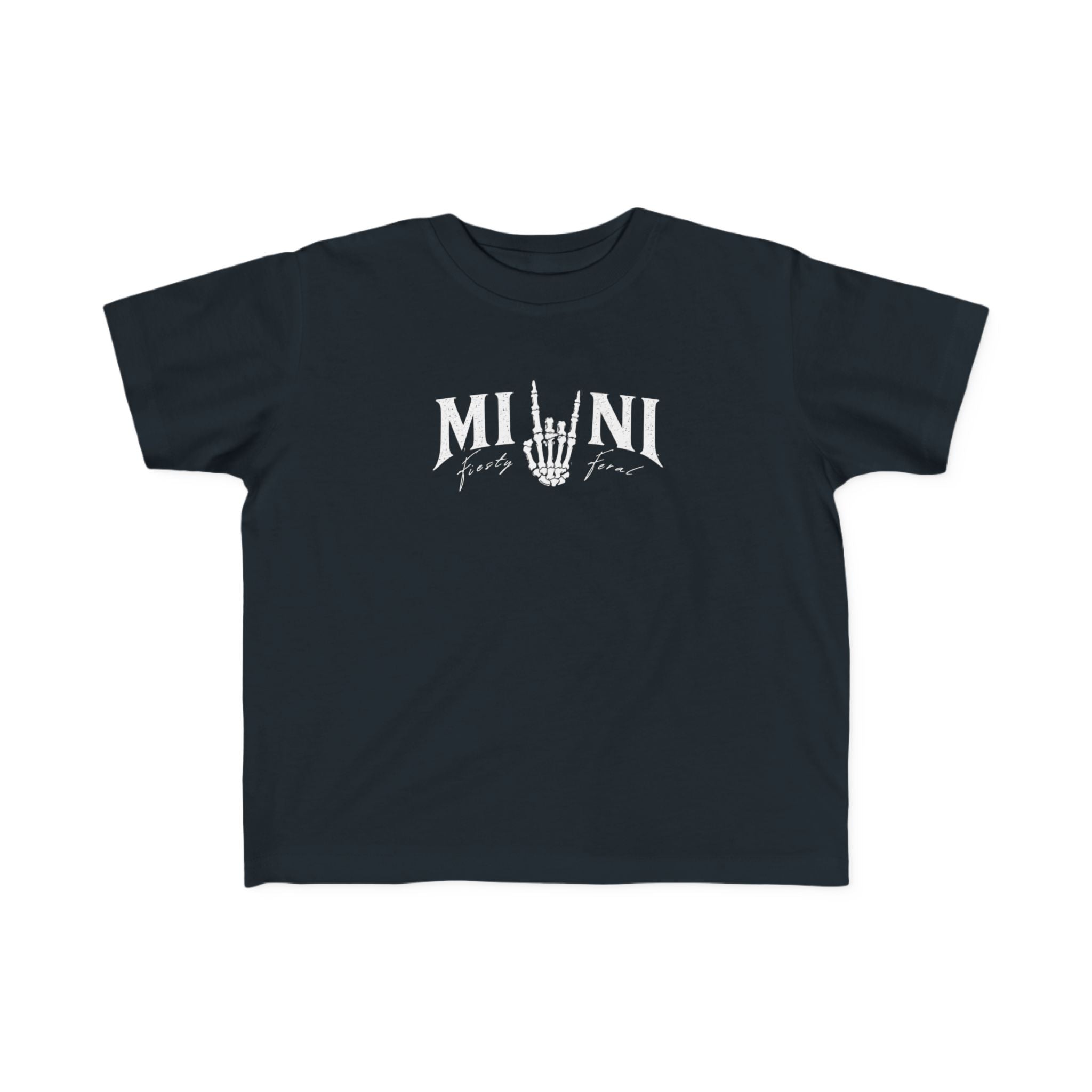 Mini Rocker Toddler Tee — "Mini" with Hand Sign Graphic