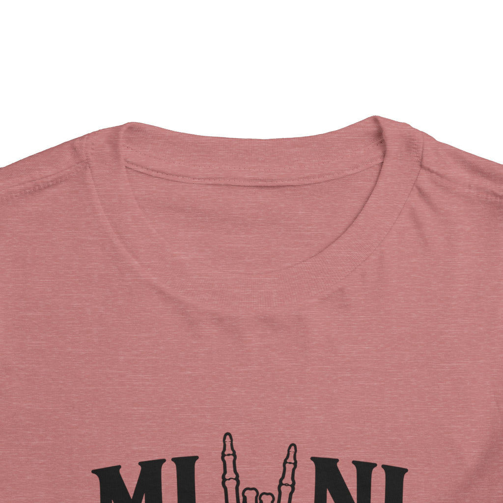 Toddler Tee – 'Mini Rock' Skull Hand Graphic Short Sleeve Shirt