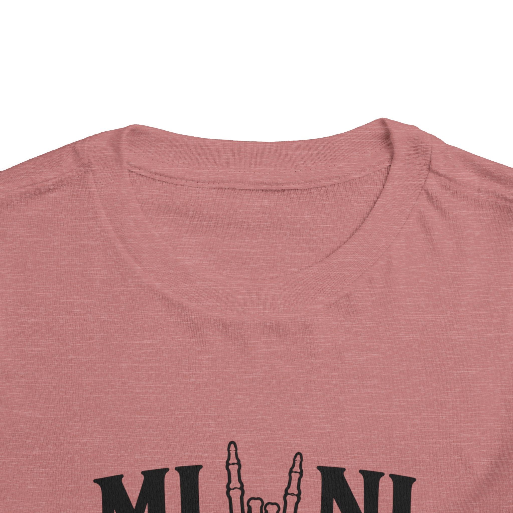 Toddler Tee – 'Mini Rock' Skull Hand Graphic Short Sleeve Shirt