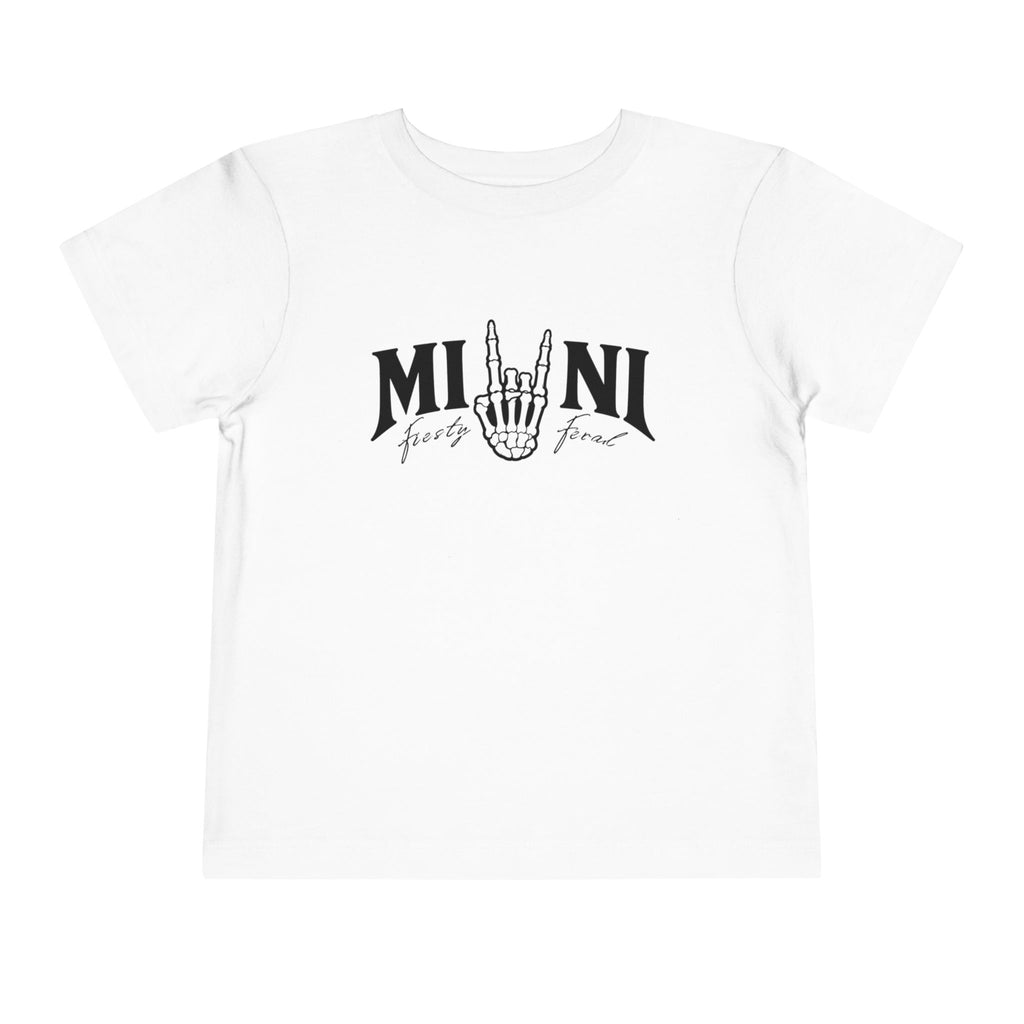 Toddler Tee – 'Mini Rock' Skull Hand Graphic Short Sleeve Shirt