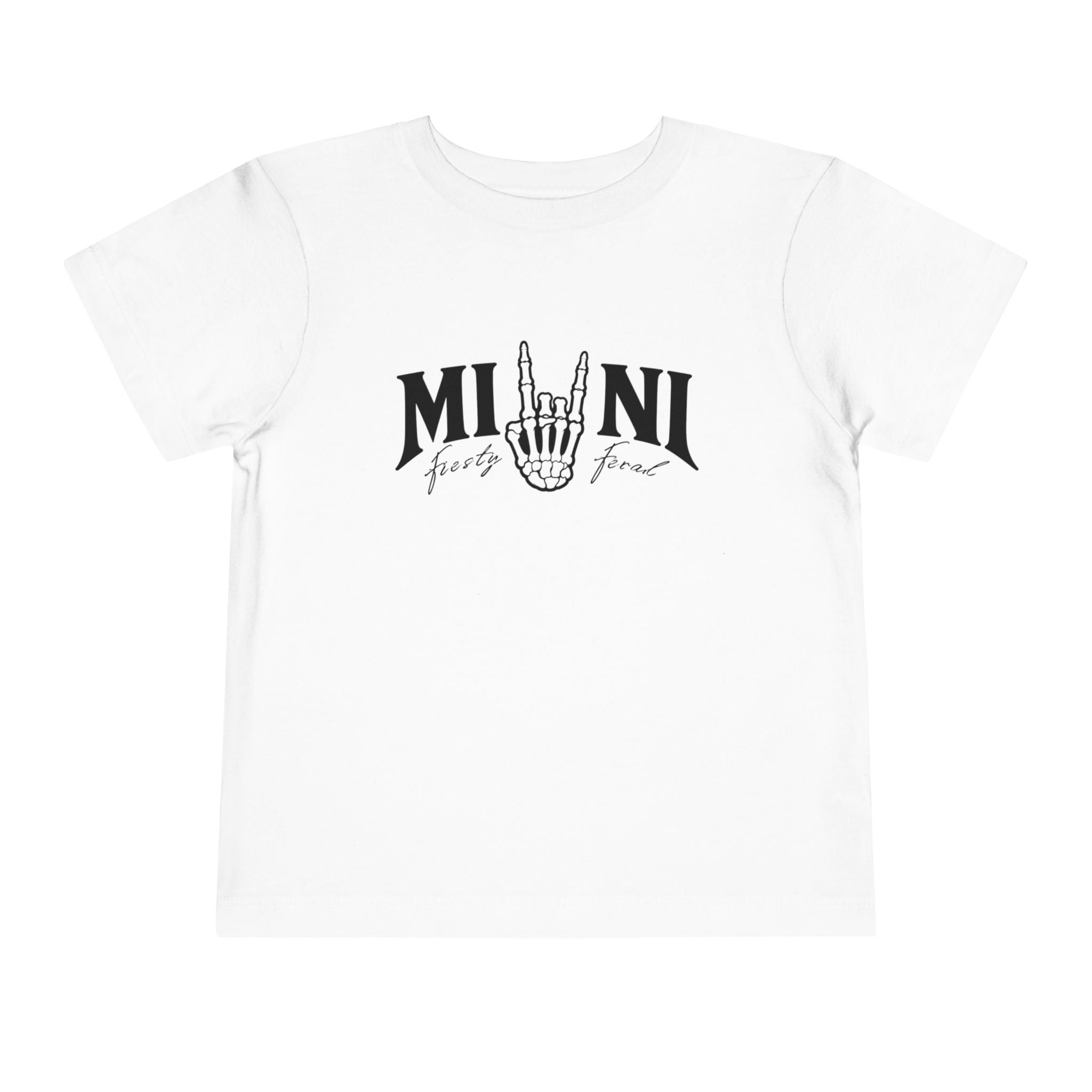 Toddler Tee – 'Mini Rock' Skull Hand Graphic Short Sleeve Shirt
