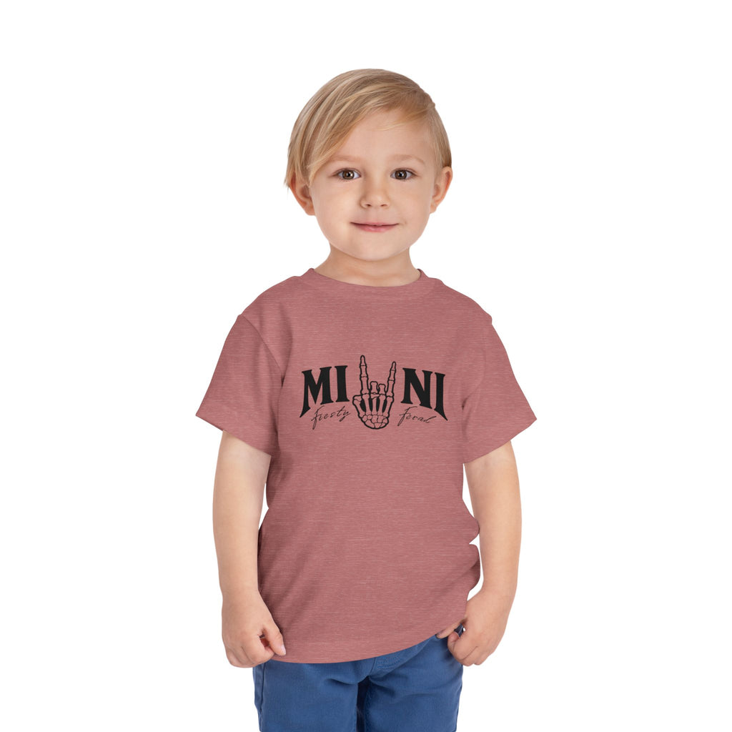 Toddler Tee – 'Mini Rock' Skull Hand Graphic Short Sleeve Shirt