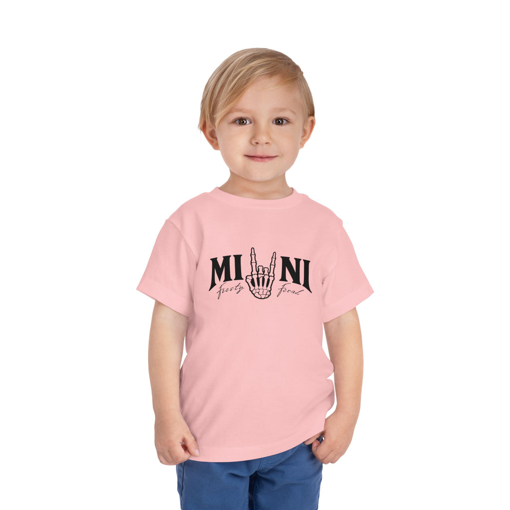 Toddler Tee – 'Mini Rock' Skull Hand Graphic Short Sleeve Shirt