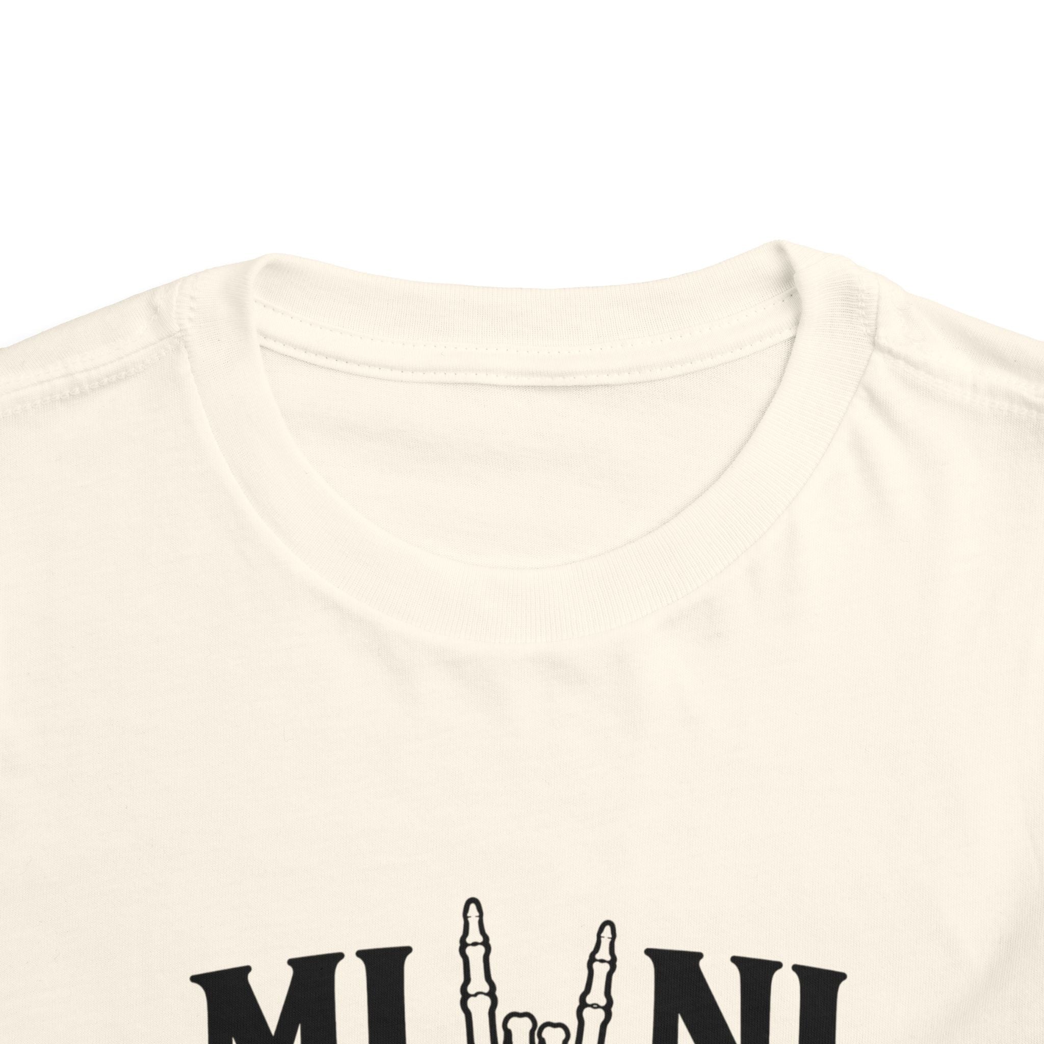 Toddler Tee – 'Mini Rock' Skull Hand Graphic Short Sleeve Shirt