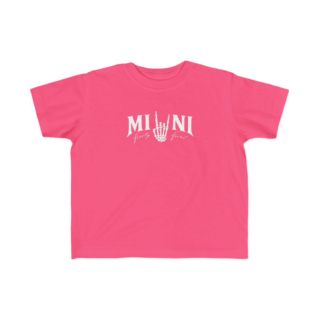 Mini Rocker Toddler Tee — "Mini" with Hand Sign Graphic