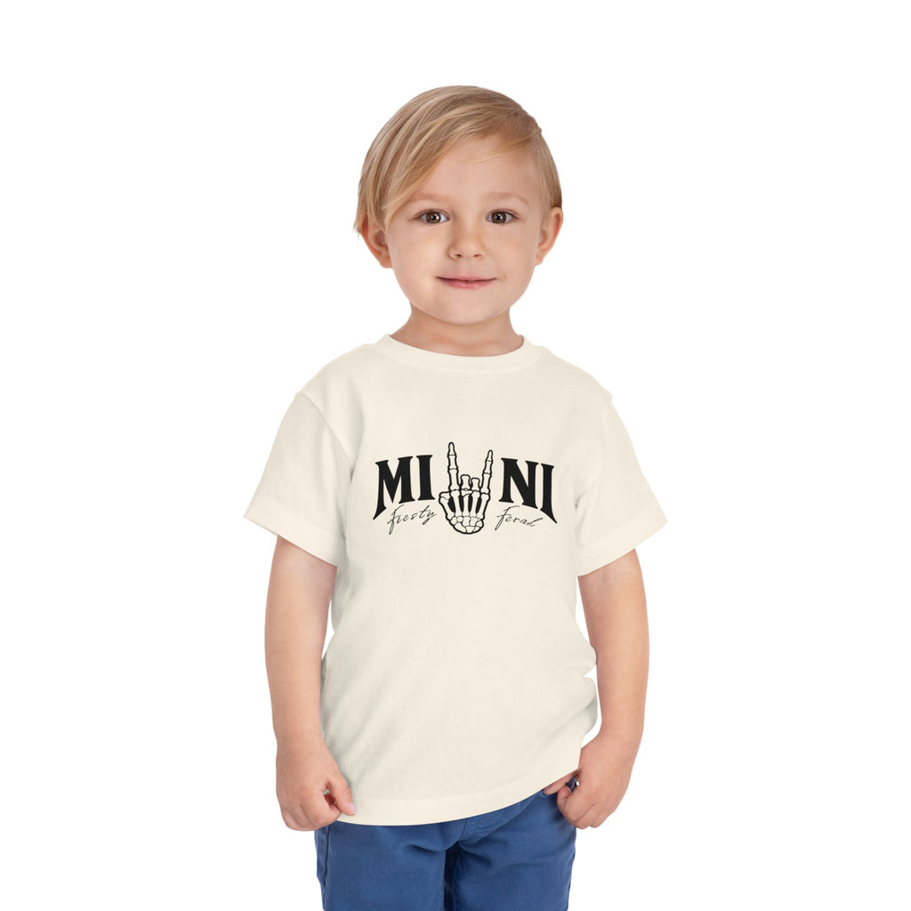 Toddler Tee – 'Mini Rock' Skull Hand Graphic Short Sleeve Shirt
