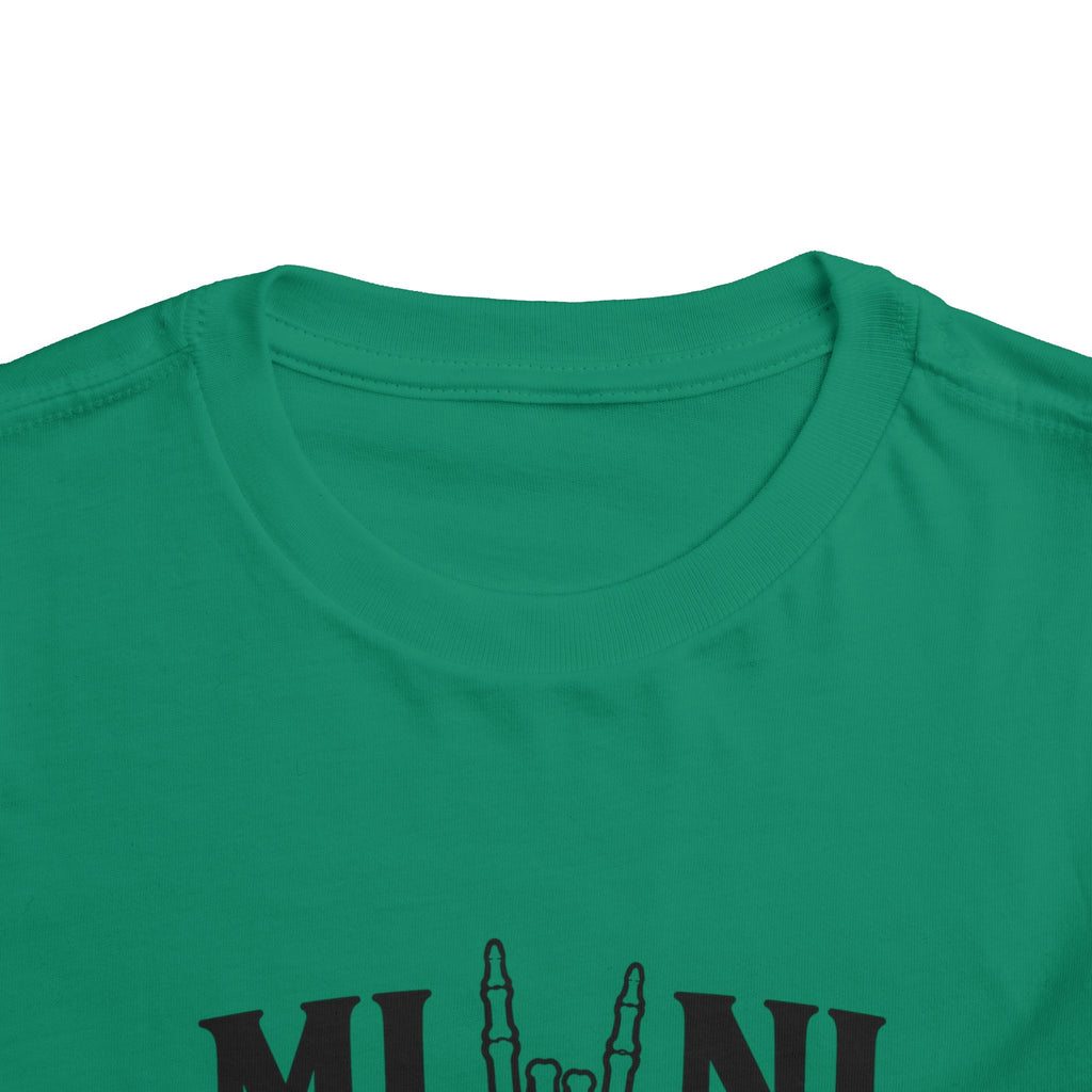 Toddler Tee – 'Mini Rock' Skull Hand Graphic Short Sleeve Shirt