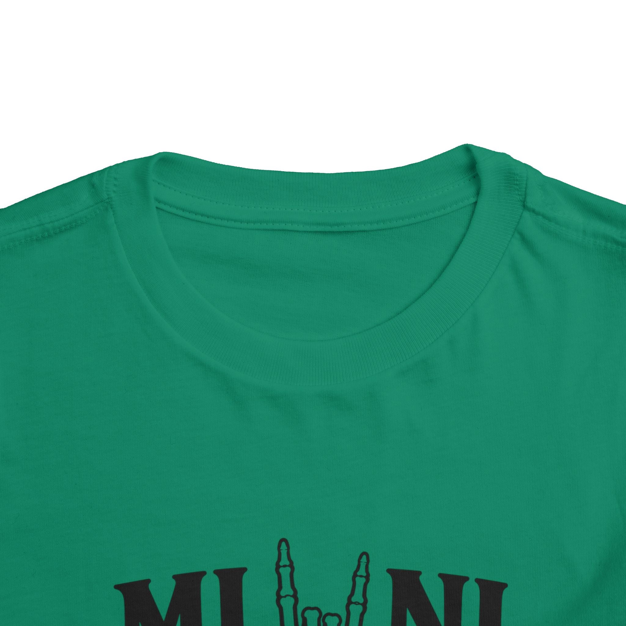 Toddler Tee – 'Mini Rock' Skull Hand Graphic Short Sleeve Shirt