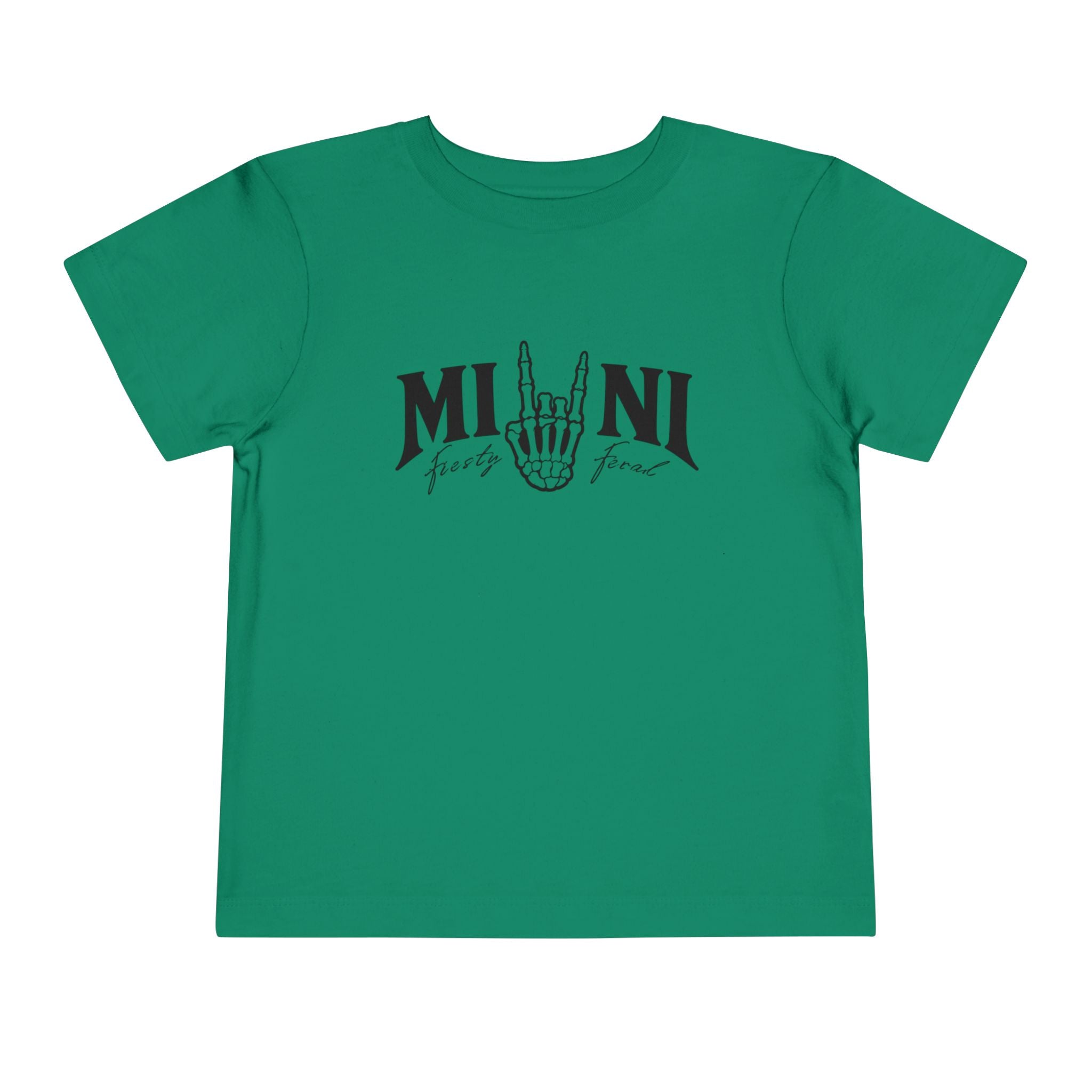 Toddler Tee – 'Mini Rock' Skull Hand Graphic Short Sleeve Shirt
