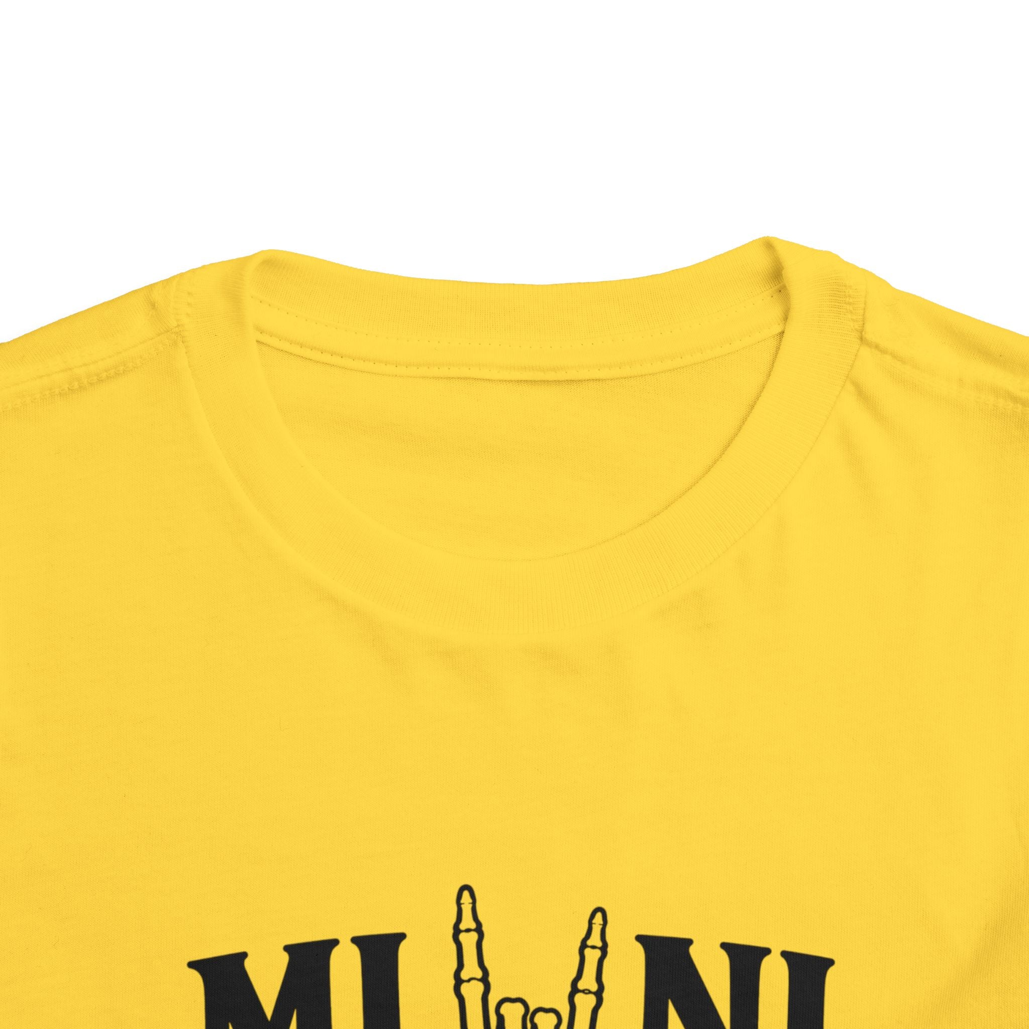 Toddler Tee – 'Mini Rock' Skull Hand Graphic Short Sleeve Shirt