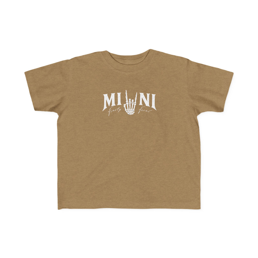 Mini Rocker Toddler Tee — "Mini" with Hand Sign Graphic