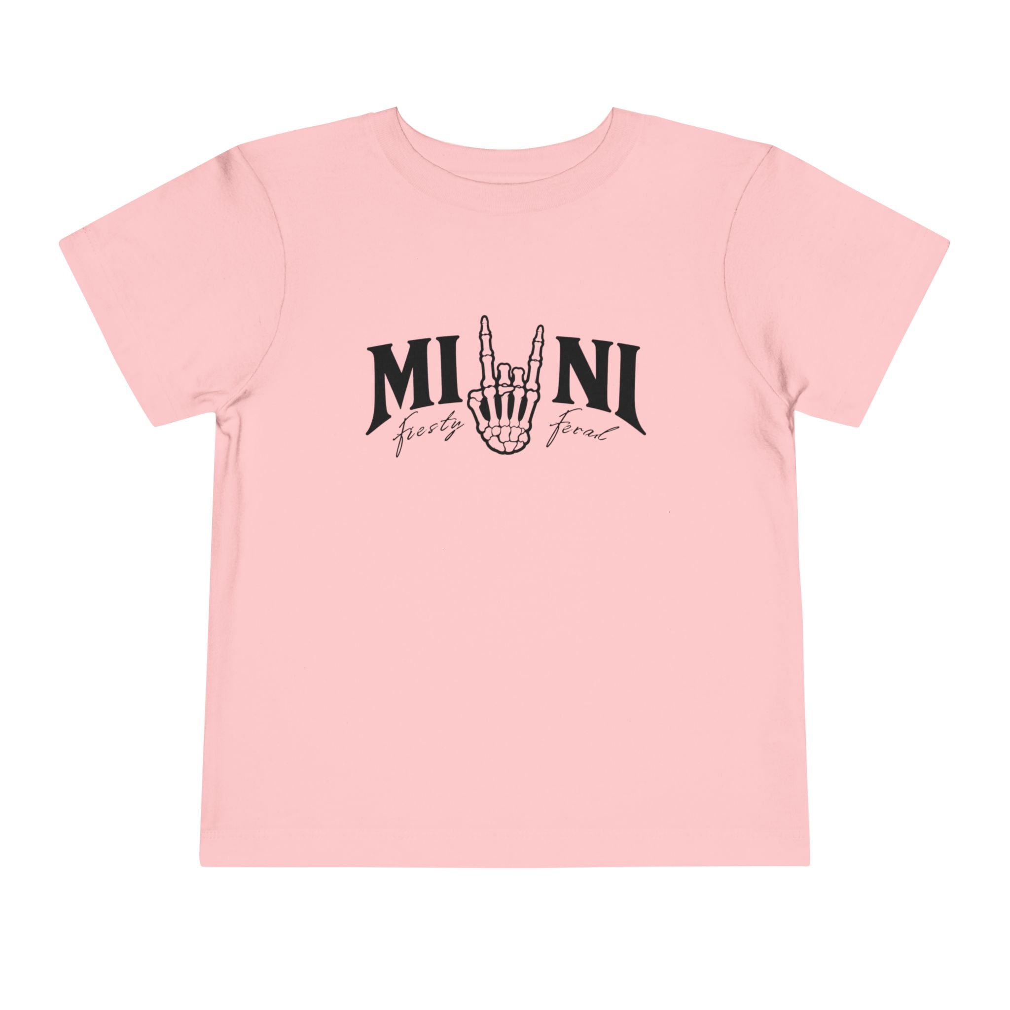 Toddler Tee – 'Mini Rock' Skull Hand Graphic Short Sleeve Shirt