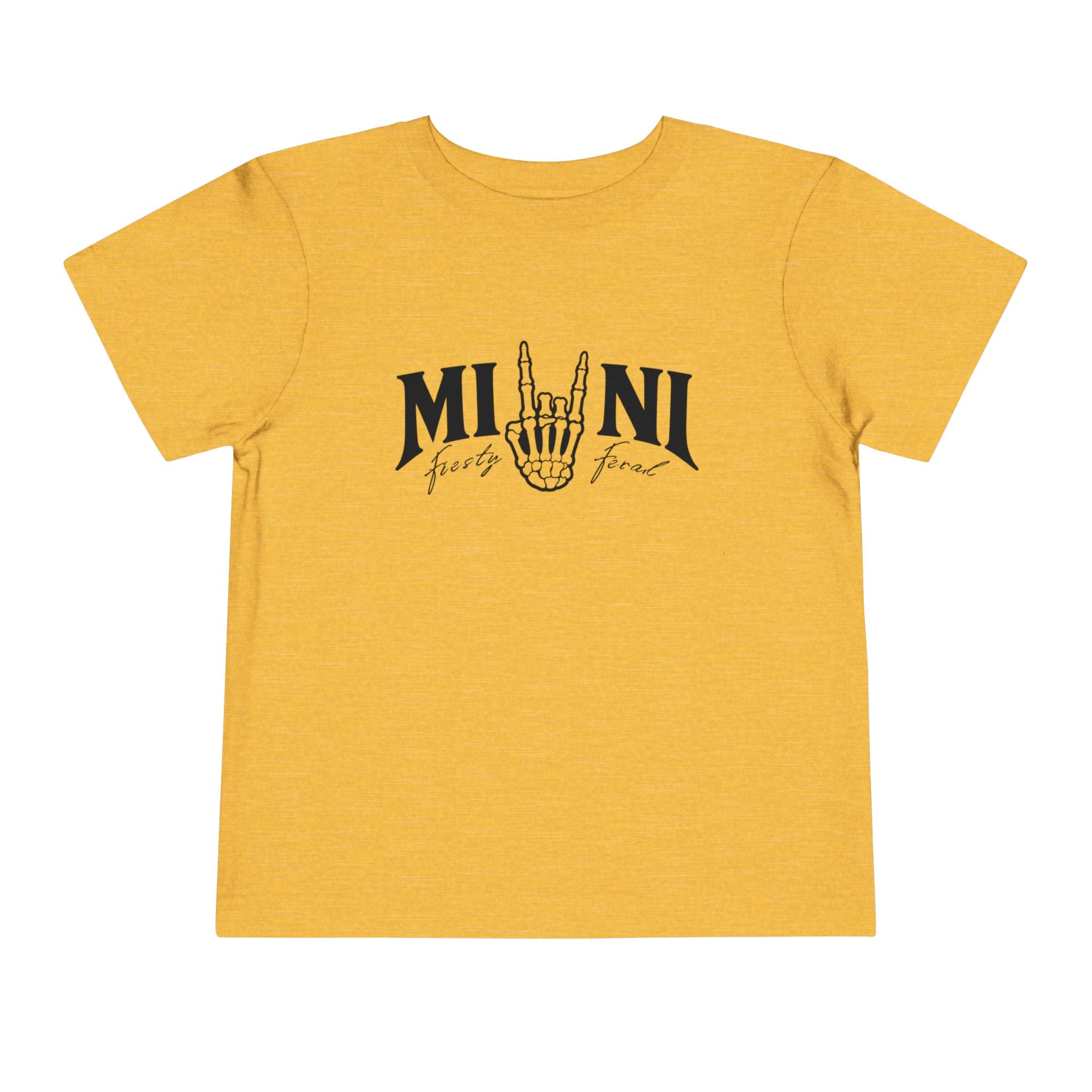 Toddler Tee – 'Mini Rock' Skull Hand Graphic Short Sleeve Shirt