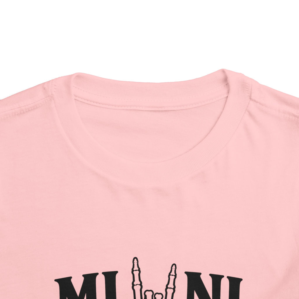 Toddler Tee – 'Mini Rock' Skull Hand Graphic Short Sleeve Shirt