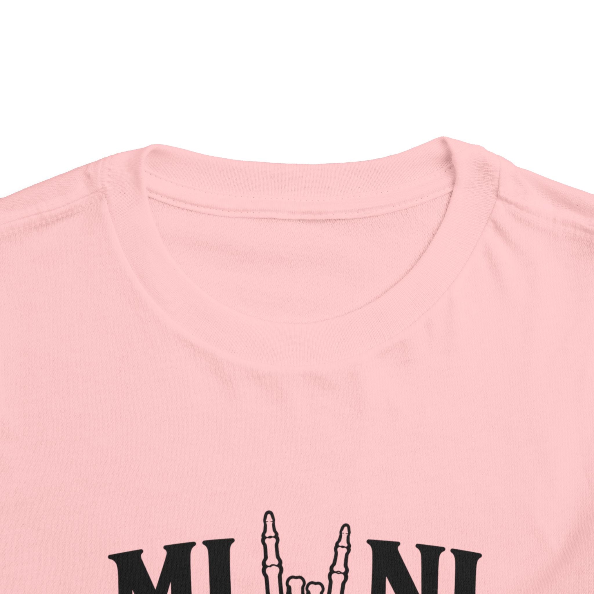 Toddler Tee – 'Mini Rock' Skull Hand Graphic Short Sleeve Shirt