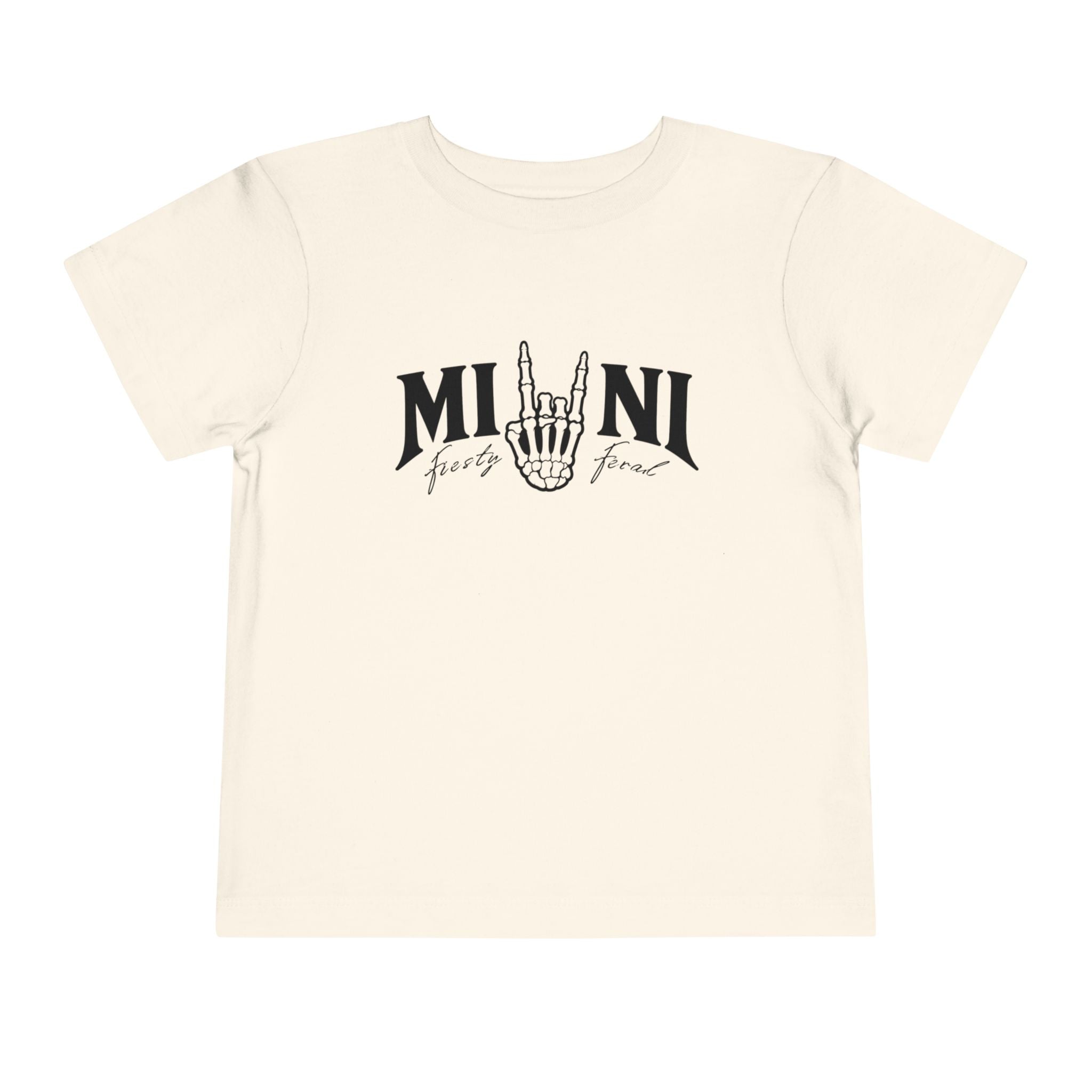 Toddler Tee – 'Mini Rock' Skull Hand Graphic Short Sleeve Shirt