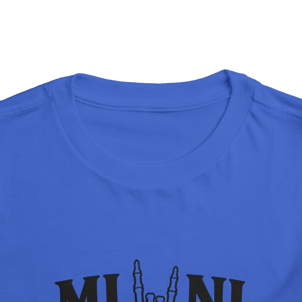 Toddler Tee – 'Mini Rock' Skull Hand Graphic Short Sleeve Shirt
